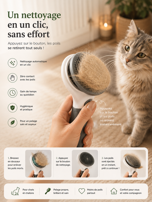 Brosse de Toilettage Douce pour chiens et chats Seniors